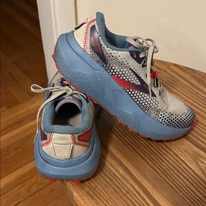 Brooks Gray and Blue Athletic Sneakers